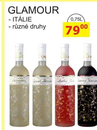BENE Nápoje GLAMOUR - ITÁLIE - různé druhy nabídka
