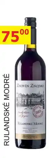 BENE Nápoje ZNOVÍN ZNOJMO 0,75L RULANDSKÉ MODRÉ nabídka