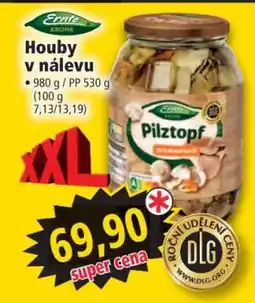 Norma Houby v nálevu nabídka