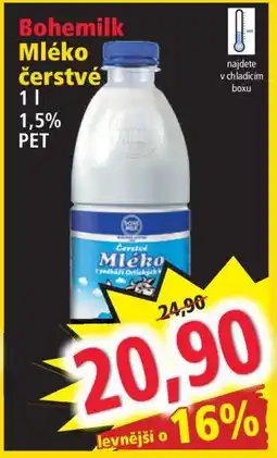 Norma Bohemilk Mléko čerstvé nabídka