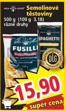 Norma Semolinové těstoviny nabídka