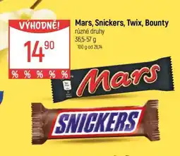 Globus Mars, Snickers, Twix, Bounty nabídka