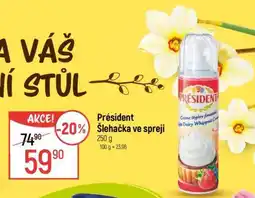 Globus Président šlehačka ve spreji nabídka