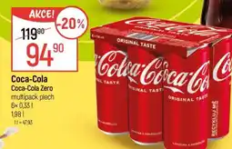 Globus Coca-Cola Zero multipack plech nabídka