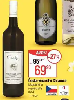 Globus České vinařství Chrámce jakostní víno nabídka