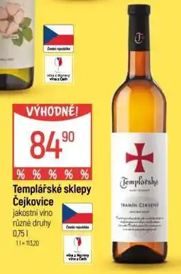 Globus Templářské sklepy Čejkovice nabídka