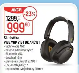 Globus Sluchátka VIBE YHP 21BT BK ANC BT nabídka