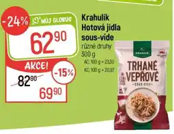Globus Krahulik Hotová jídla sous-vide nabídka
