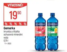 Globus Gemerka Imunita a Vitalita ochucená minerální voda nabídka