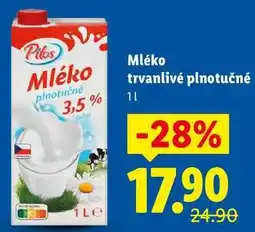 Lidl Mléko trvanlivé plnotučné nabídka