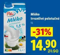 Lidl Mléko trvanlivé polotučné nabídka