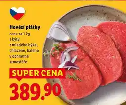 Lidl Hovězí plátky, cena za nabídka
