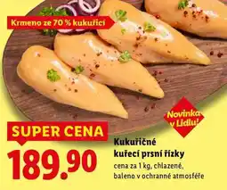 Lidl Kukuřičné kuřecí prsní řízky, cena za nabídka