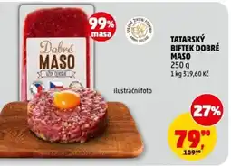 Penny Market Tatarský biftek dobré maso nabídka