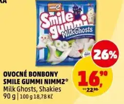 Penny Market Ovocné bonbony smile gummi nimm2 milk ghosts, shakies nabídka
