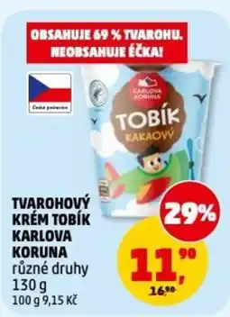 Penny Market Tvarohový krém tobík karlova koruna nabídka