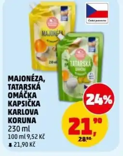 Penny Market Majonéza, tatarská omáčka kapsička karlova koruna nabídka