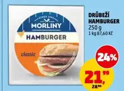 Penny Market Drůbeží hamburger nabídka