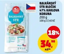 Penny Market Balkánský sýr bloček 47% karlova koruna nabídka