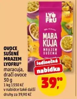 Penny Market Ovoce sušené mrazem lyofru maracuja, dračí ovoce nabídka