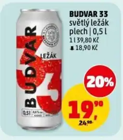 Penny Market Budvar 33 světlý ležák nabídka
