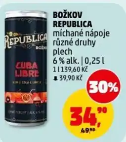 Penny Market Božkov republica míchané nápoje nabídka