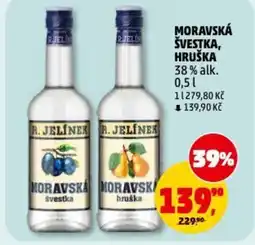Penny Market Moravská švestka, hruška 38% alk. nabídka