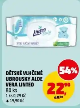 Penny Market Dětské vlhčené ubrousky aloe vera linteo nabídka