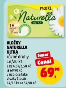 Penny Market Vložky naturella ultra nabídka