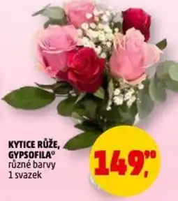 Penny Market Kytice růže, gypsofila nabídka