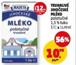 Penny Market Madeta Trvanlivé jihočeské mléko nabídka