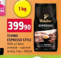 Terno TCHIBO ESPRESSO STYLE 1000 g káva zrnková vybrané druhy nabídka