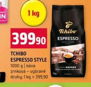 Terno TCHIBO ESPRESSO STYLE 1000 g káva zrnková vybrané druhy nabídka