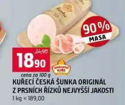 Terno KUŘECÍ ČESKÁ ŠUNKA ORIGINÁL Z PRSNÍCH ŘÍZKŮ NEJVYŠŠÍ JAKOSTI nabídka