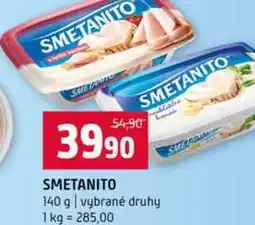 Terno SMETANITO 140 g vybrané druhy nabídka