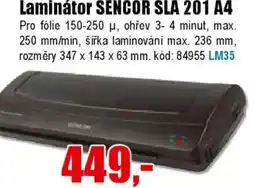 EVA Laminátor SENCOR SLA 201 A4 nabídka