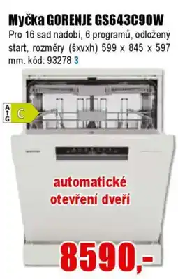 EVA Myčka GORENJE GS643C90W nabídka