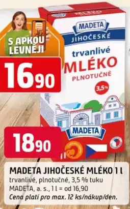 Trefa Madeta jihočeské mléko nabídka
