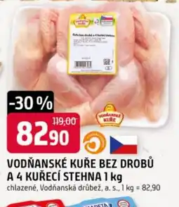 Trefa Vodňanské kuře bez drobů a 4 kuřecí stehna nabídka