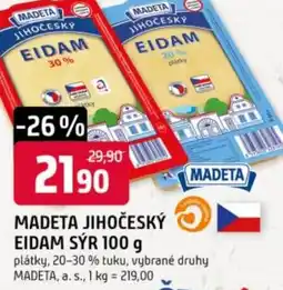 Trefa Madeta jihočesky eidam 20% platky nabídka