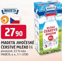 Trefa Madeta jihočeské čerstvé mléko nabídka