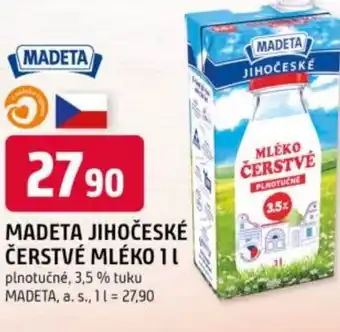 Trefa Madeta jihočeské čerstvé mléko nabídka