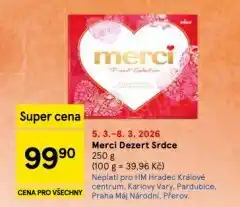 Tesco Merci dezert srdce nabídka