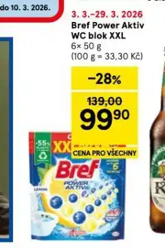 Tesco Bref power aktiv wc blok xxl nabídka