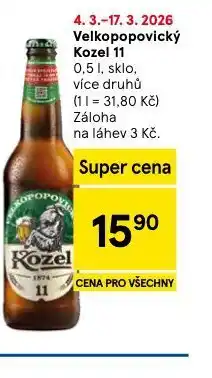 Tesco Pivo velkopopovický kozel 11 nabídka