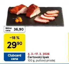 Tesco Čertovský špek nabídka