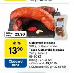 Tesco Ostravská klobása nabídka