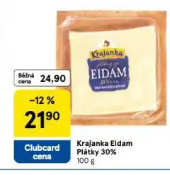 Tesco Krajanka eidam plátky 30% nabídka