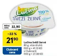 Tesco Lučina svěží žervé nabídka