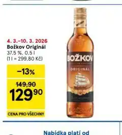 Tesco Božkov originál nabídka